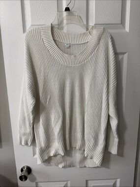 Aerie Creamy white Knit Oversized Sweater